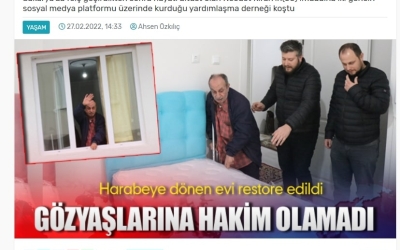Harabeye Dönen Evi Restore Edilince Gözyaşlarına Hakim Olamadı