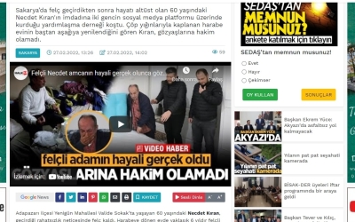  Felçli Necdet amcanın hayali gerçek olunca gözyaşlarını tutamadı