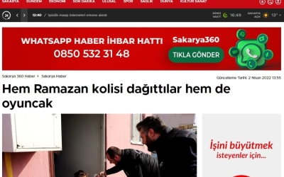  Hem Ramazan kolisi dağıttılar hem de oyuncak
