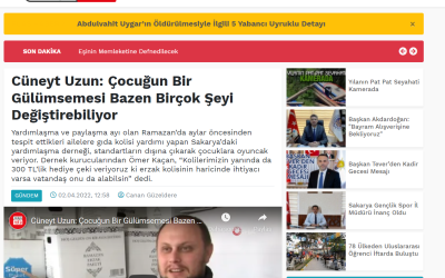 Cüneyt Uzun: Çocuğun Bir Gülümsemesi Bazen Birçok Şeyi Değiştirebiliyor