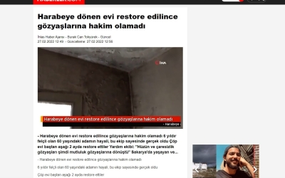 Harabeye Dönen Evi Restore Edilince Gözyaşlarına Hakim Olamadı